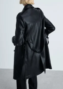 MANGO Płaszcze*Trencz ze sztucznej skóry