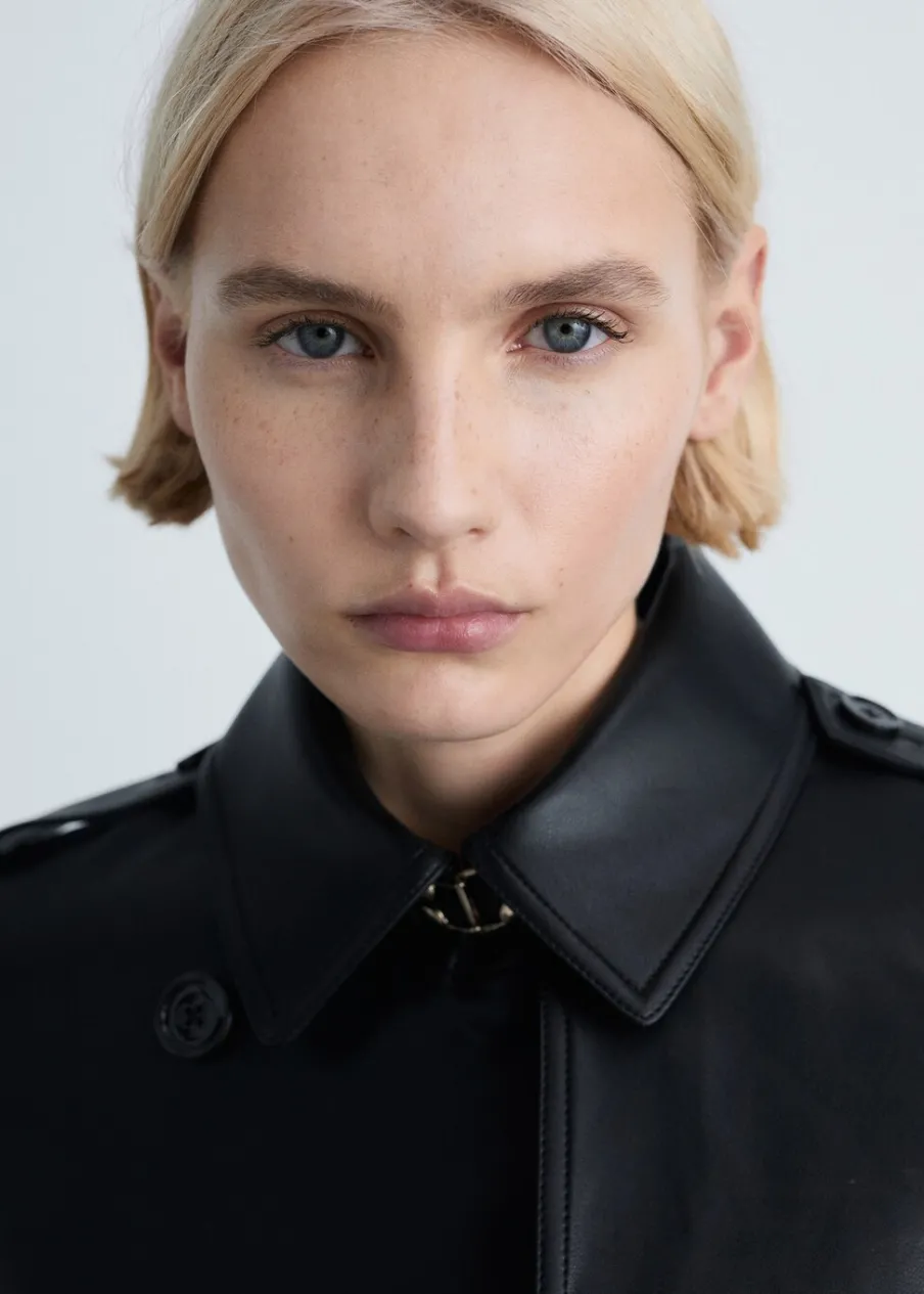 MANGO Płaszcze*Trencz ze sztucznej skóry