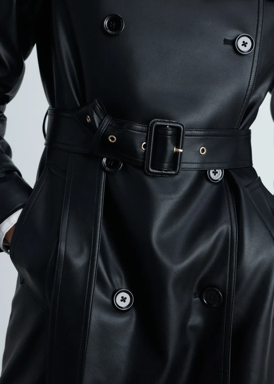 MANGO Płaszcze*Trencz ze sztucznej skóry