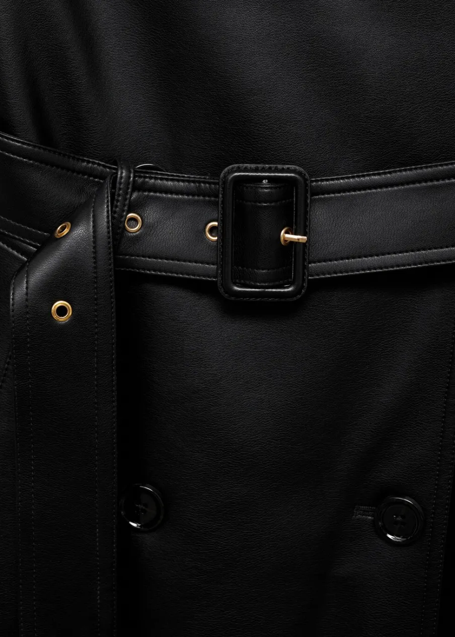 MANGO Płaszcze*Trencz ze sztucznej skóry