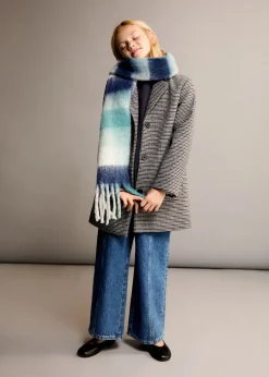 Dzieci MANGO Szaliki I Czapki*Trójkolorowy szalik w pasy