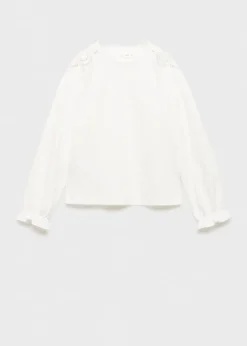 Dzieci MANGO Koszulki I Topy*T-shirt z haftowanymi detalami