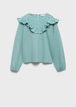 Dzieci MANGO Koszulki I Topy*T-shirt z haftowanymi detalami