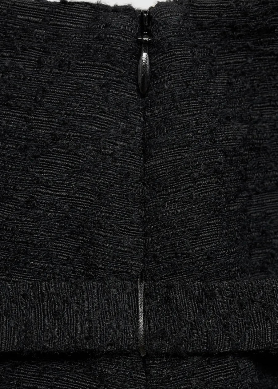 MANGO Spódnice*Tweedowa spódnica mini z ozdobnym paskiem