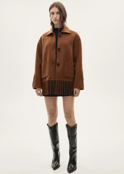 MANGO Kurtki*Wełniana kurtka z frędzlami