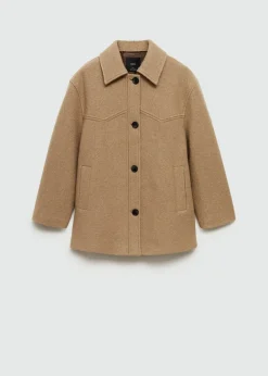 MANGO Płaszcze*Wełniany płaszcz oversize