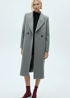 MANGO Płaszcze*Wełniany płaszcz z klapami