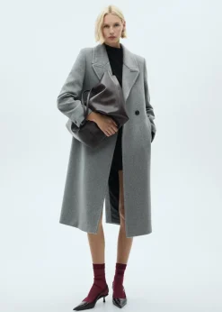 MANGO Płaszcze*Wełniany płaszcz z klapami