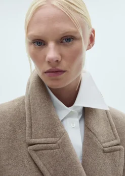 MANGO Płaszcze*Wełniany płaszcz z klapami