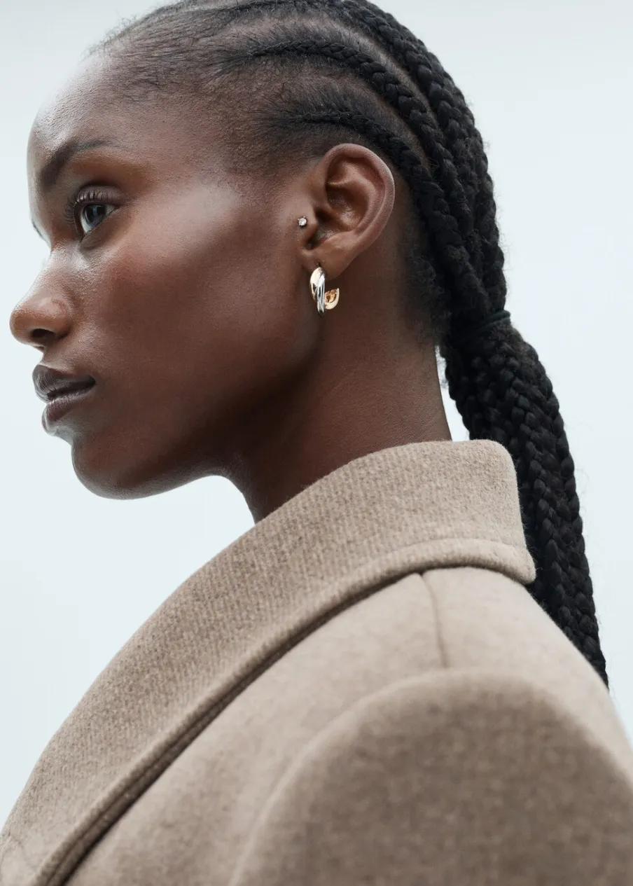 MANGO Płaszcze*Wełniany płaszcz z klapami