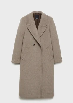 MANGO Płaszcze*Wełniany płaszcz z klapami