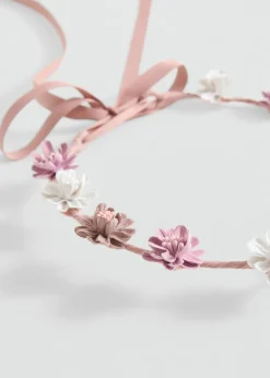 Dzieci MANGO Akcesoria Do Włosów*Wiązana opaska do włosów z kwiatami