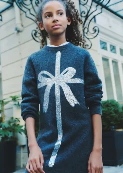 Dzieci MANGO Sukienki I Kombinezony*Wiązana sukienka z dzianiny