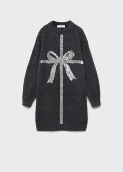 Dzieci MANGO Sukienki I Kombinezony*Wiązana sukienka z dzianiny