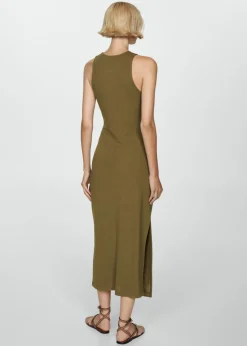 MANGO Sukienki I Kombinezony*Wiązana sukienka z dzianiny