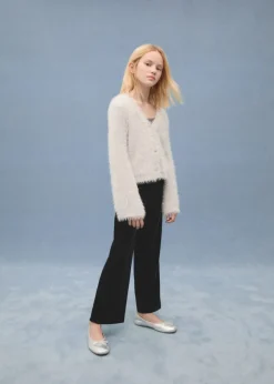 Dzieci MANGO Swetry I Kardigany*Włochaty kardigan na guziki