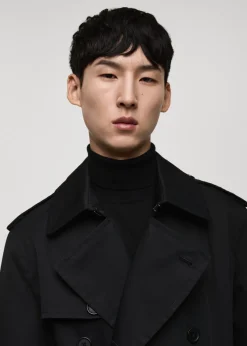 MANGO Płaszcze|Trencze*Wodoodporny trencz z paskiem