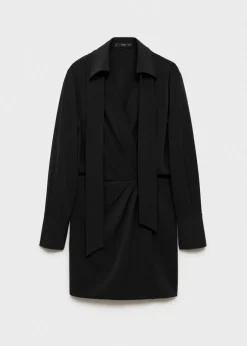 MANGO Sukienki I Kombinezony*Wrap dress with shirt collar