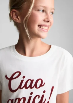 Dzieci MANGO Koszulki I Topy*Wzorzysta bawełniana koszulka