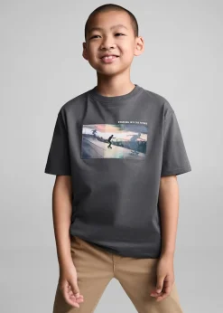 Dzieci MANGO Koszulki*Wzorzysta bawełniana koszulka