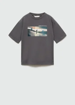 Dzieci MANGO Koszulki*Wzorzysta bawełniana koszulka