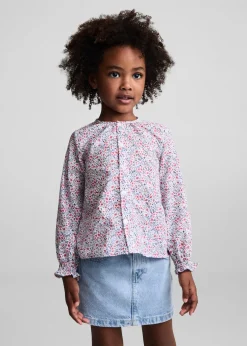 Dzieci MANGO Koszule*Wzorzysta bluzka z guzikami