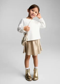 Dzieci MANGO Koszulki*Wzorzysta koszulka z kokardą