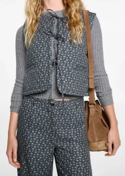 MANGO Kamizelki*Wzorzysta, pikowana kamizelka