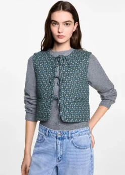 MANGO Kamizelki*Wzorzysta, pikowana kamizelka