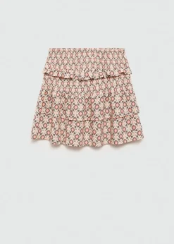MANGO Spódnice*Wzorzysta spódnica z falbanami