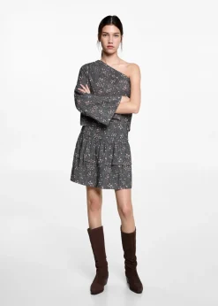 MANGO Spódnice*Wzorzysta spódnica z falbankami