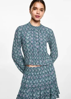 MANGO Spódnice*Wzorzysta spódnica z falbanami