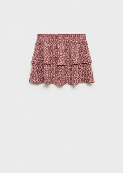 Dzieci MANGO Szorty I Spódnice*Wzorzysta spódnica z falbankami