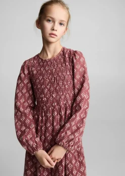 Dzieci MANGO Sukienki I Kombinezony*Wzorzysta sukienka z falbanami