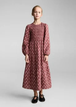 Dzieci MANGO Sukienki I Kombinezony*Wzorzysta sukienka z falbanami