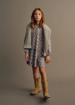 Dzieci MANGO Sukienki I Kombinezony*Wzorzysta sukienka z falbanami