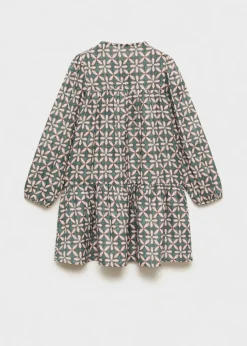 Dzieci MANGO Sukienki I Kombinezony*Wzorzysta sukienka z falbanami