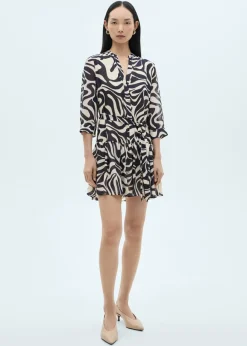 MANGO Sukienki I Kombinezony*Wzorzysta sukienka z falbanami