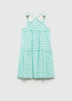 Dzieci MANGO Sukienki I Kombinezony*Wzorzysta sukienka z koralikami