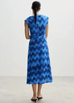 MANGO Sukienki I Kombinezony*Wzorzysta sukienka z paskiem