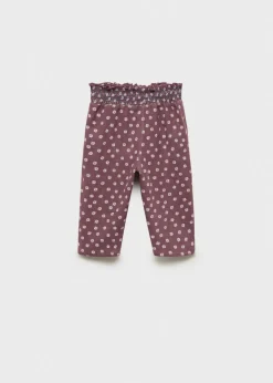 Dzieci MANGO Spodnie*Wzorzyste bawełniane spodnie