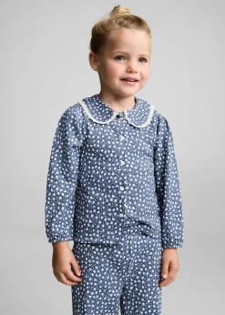 Dzieci MANGO Spodnie*Wzorzyste spodnie flare