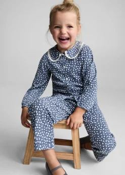 Dzieci MANGO Spodnie*Wzorzyste spodnie flare