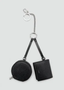 MANGO Galanteria Skórzana*Zawieszka z dwoma portmonetkami i lusterkiem