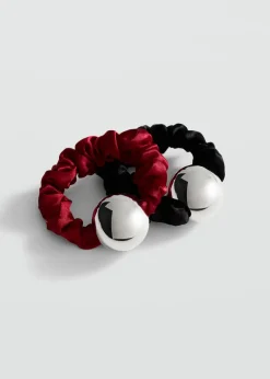 MANGO Więcej Akcesoriów*Zestaw 2 gumek z kulkami