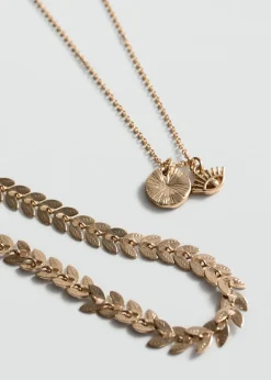 MANGO Biżuteria*Zestaw 2 naszyjników łańcuszków