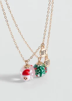 Dzieci MANGO Biżuteria*Zestaw 2 naszyjników w świątecznym stylu