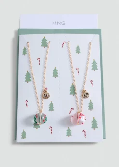 Dzieci MANGO Biżuteria*Zestaw 2 naszyjników w świątecznym stylu