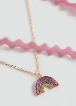 Dzieci MANGO Biżuteria|Akcesoria*Zestaw 2 naszyjników z tęczą