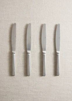 MANGO Sztućce*Zestaw 4 noży z postarzanego srebra